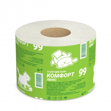 Natural toilet paper comfort lux 99 core 45 mm