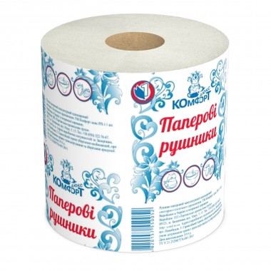 Jumbo one ply paper towel with label